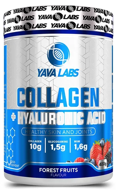 Collagen + Hyaluronic Acid, fructe de pădure, 400 g, Yava Labs