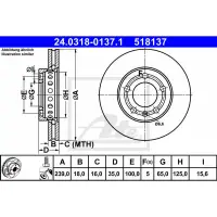 Disc frana ATE 24.0318-0137.1