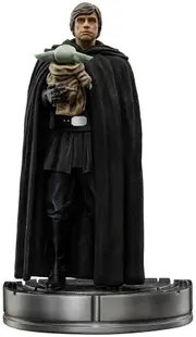 Statuetă Iron Studios Television: The Mandalorian - Luke Skywalker and Grogu, 21 cm