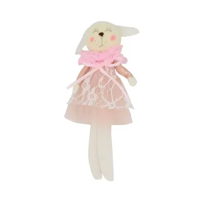 Decorațiune Zooky animăluț miel rochiță roz prăfuit