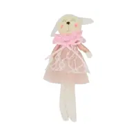 Decorațiune Zooky animăluț miel rochiță roz prăfuit