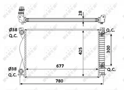 Radiator motor (cu elemente montaj) potrivit AUDI A6 C6 2.0 2.0D