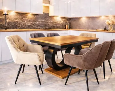 Set dining elegance 2 masa+6 scaune