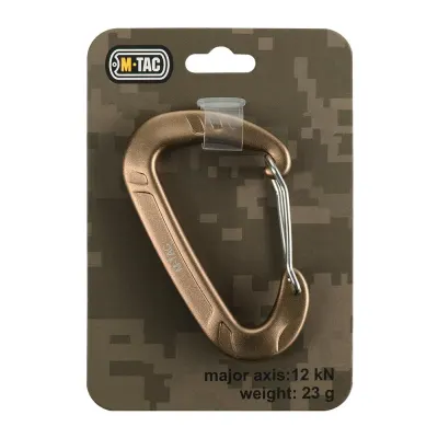 Carabiniera M-TAC Utility 12 kN – Aluminiu D-Shape - KHAKI