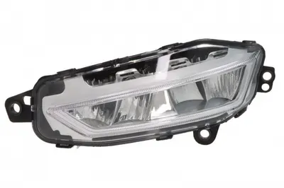 Proiector ceata stanga (LED, rama argintie; cu iluminare curba) 24V potrivit VOLVO FH III 02.20