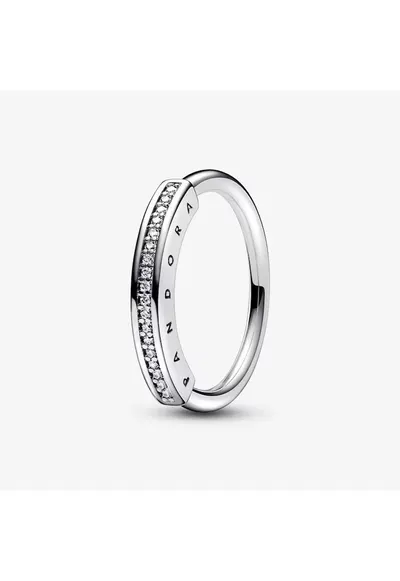 Inel Signature ID pave Zirconiu din Argint 925