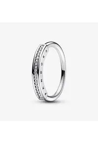 Inel Signature ID pave Zirconiu din Argint 925