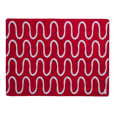 Pătură roșie 150x200 cm Swirl – noo.ma