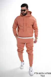 Set Trening Prm Fashion Oversized Premium Tile-Peach Sand Tras212(6079) (mărime: S)