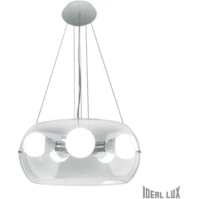 Lustra Audi 10, 5 becuri, dulie E27, D:485mm, H:400/1000mm, Transparenta