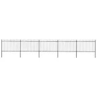 vidaXL Gard de grădină cu vârf tip suliță din oțel 838x120 cm, negru