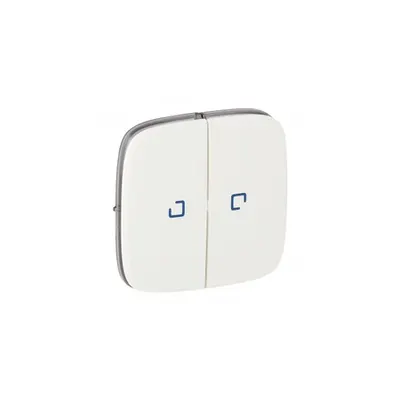 Capac Valena Allure - illuminated 2 module switch/push-button - alb