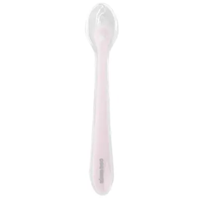 Lingura din silicon in cutie Kikka Boo roz