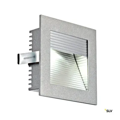FRAME Curbat LED, pătrat, gri argintiu, alb neutru LED