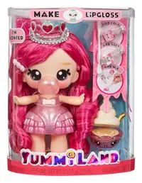 Papusa Yummiland, Large Doll and Lipgloss Pet, Bianca Bubblegum, 120735EUC