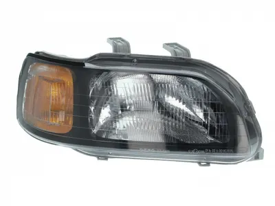 Far dreapta H4, electric, fundal negru cromat, semnalizator transparent HONDA CIVIC 6 VI LFB intre 1995-1996