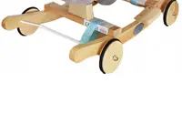Balansoar copii 2in1 Doris Calut Gri din plus cu roti si scaunel,spatar confortabil,centuri de siguranta,greutate maxim admisa 30kg