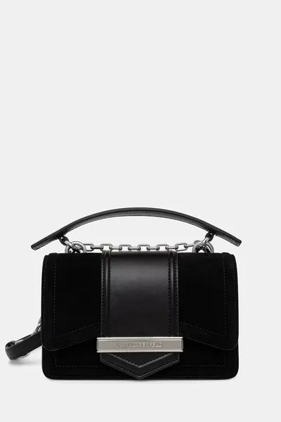 Karl Lagerfeld geantă crossbody pentru femei din piele întoarsă K/NOVA