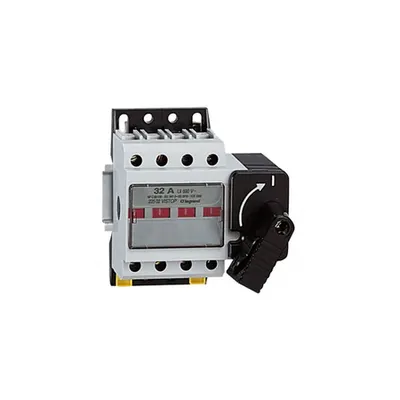 Separator rotativ cu fuzibile - 32 A - 4P - front handle, negru - 5 module