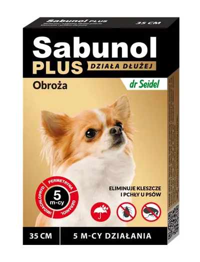 Sabunol PLUS, Zgarda Antiparazitara Caini 2-10 kg (35cm)
