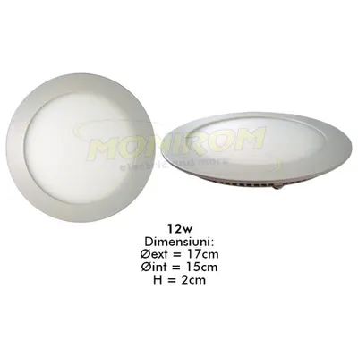 Spot Led plat 12w/2700k (rotund) – montaj ingropat