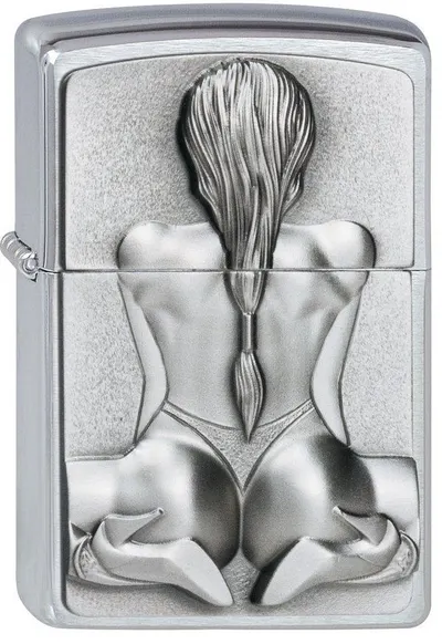 Bricheta Zippo - Kneeling Girl Emblem