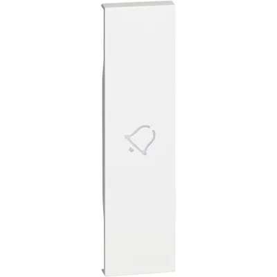 Tasta iluminabila simbol sonerie 1 modul Bticino Living Now KW01D, alb