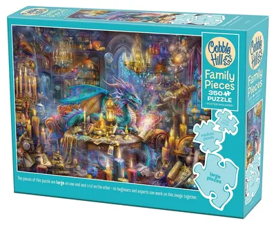 Puzzle Cobble Hill din 350 XXL piese - Paznicul bibliotecii