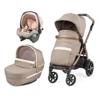 Carucior 3 in 1 Peg Perego Book, SLK, 0 - 22 kg, Mon Amour, Bej Roz