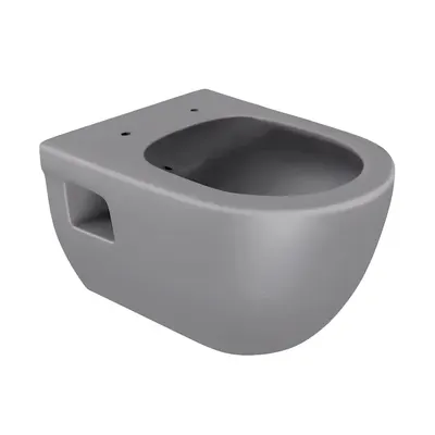 Vas WC suspendat rimless Celesta Brillo 53 x 35 5 cm ceramica antracit