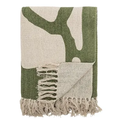 Pătură verde din amestec de bumbac 130x160 cm Dalmine – Bloomingville