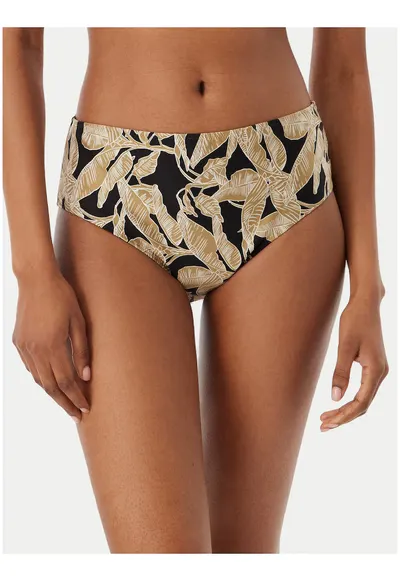 Slip de bikini dama - negru-verde - croiala clasica - material sintetic
