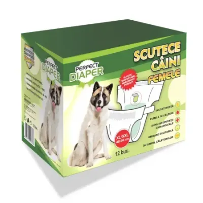 Scutece pentru caini femele Perfect Diaper XL-XXL 12 buc set