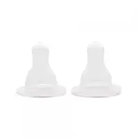 Set 2 tetine din silicon, debit lent, 0 luni+