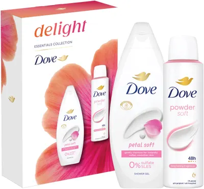 Dove Essential Care Set Delight - Gel de duș și Deodorant, 250 + 150 ml