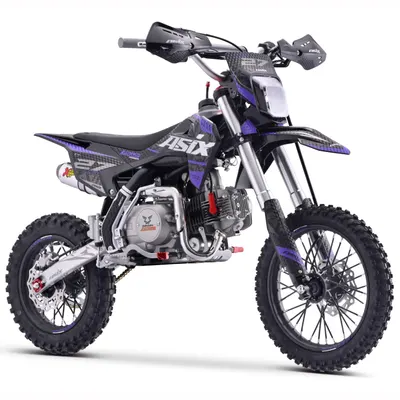 Motocicleta cross copii,Asix XB27 110cc,14 12,far,pornire electromotor,automat,negru-violet