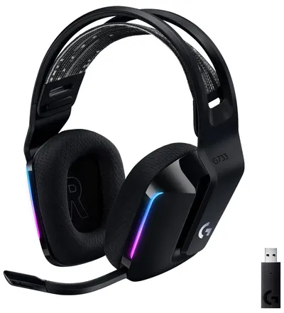 Căști gaming Logitech - G733, wireless, negre