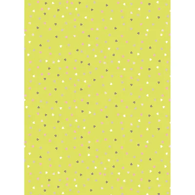 Hârtie decopatch- Verde cu inimioare