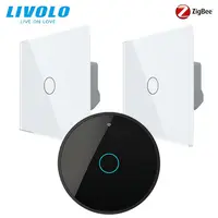 Intrerupatoare simple wireless Zigbee generatia noua + hub Zigbee, control de pe smartphone Alb