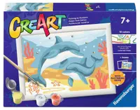 Set de pictură pe numere Ravensburger CreArt - Doi delfini