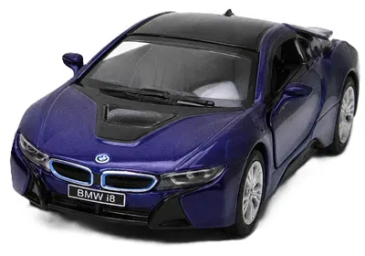 Mașinuță metalică Kinsmart - BMW I8, 1:34, violet