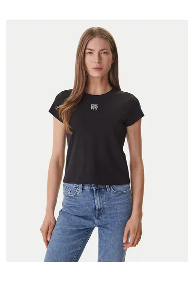 Tricou dama - bumbac/elastan - negru