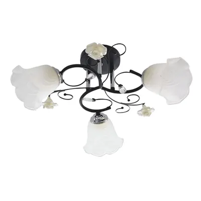 Lustra Lady Crom+Negru+Alb 3xE14 60W