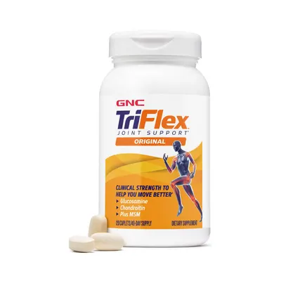 TriFlex Glucozamina, MSM si Condroitina pentru Articulatii Sanatoase, GNC | 120 tb