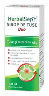Sirop de tuse HerbalSept Duo, 100 ml, Zdrovit