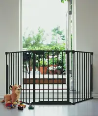 Bariera combinată BabyDan - Neagră, M