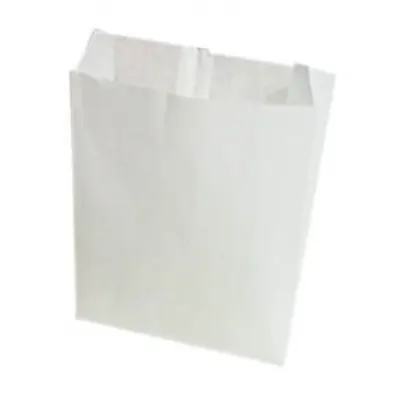 Punga din Hartie Alba, Cerata, 16 x 7 x 27 cm, 1000 Bucati