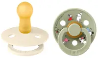 Suzete BIBS - Moomin, 2 bucăți, 6-18 luni, Ivory/Sage