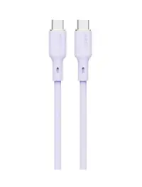 Cablu alimentare si date Aukey LLTSN1049571, USB Type-C (T) la USB Type-C (T), 1.8m, 480 Mbps, 100W, silicon (Mov)