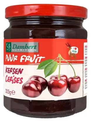 Gem de cireșe fără zahăr adăugat, 315 g, Damhert